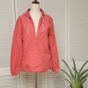L.L.Bean 1/4 Zip Pullover Nylon Hoodie WindbreakerJacket